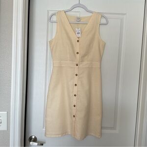 J. Crew Butter Yellow Sleeveless  Dress